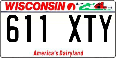 WI license plate 611XTY