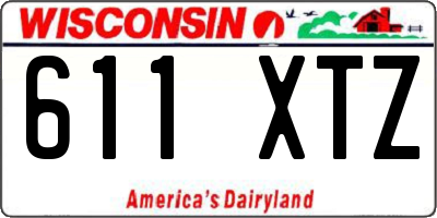 WI license plate 611XTZ