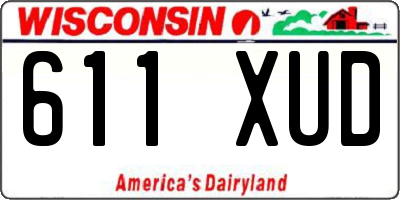WI license plate 611XUD