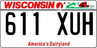WI license plate 611XUH