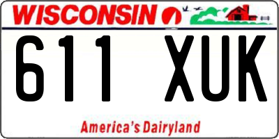 WI license plate 611XUK
