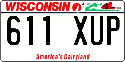 WI license plate 611XUP