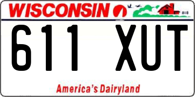 WI license plate 611XUT