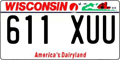 WI license plate 611XUU