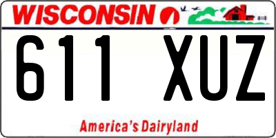 WI license plate 611XUZ