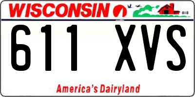 WI license plate 611XVS