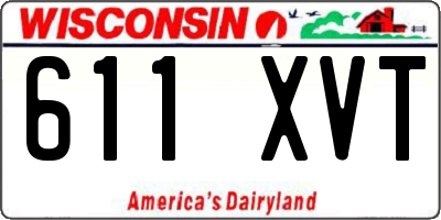 WI license plate 611XVT