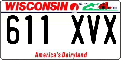 WI license plate 611XVX