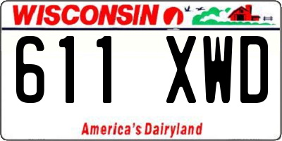 WI license plate 611XWD