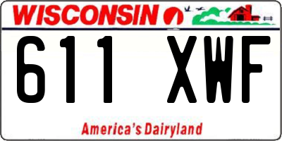 WI license plate 611XWF