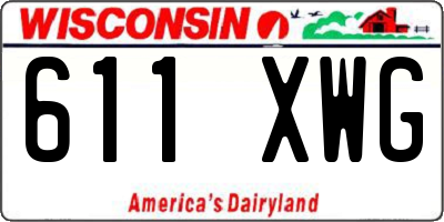 WI license plate 611XWG