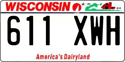 WI license plate 611XWH