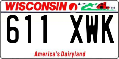 WI license plate 611XWK