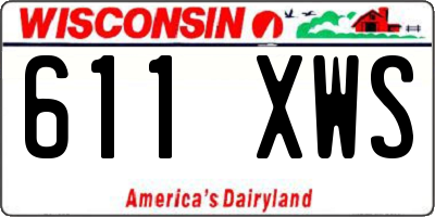 WI license plate 611XWS