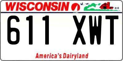 WI license plate 611XWT