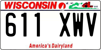 WI license plate 611XWV