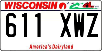 WI license plate 611XWZ