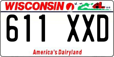 WI license plate 611XXD