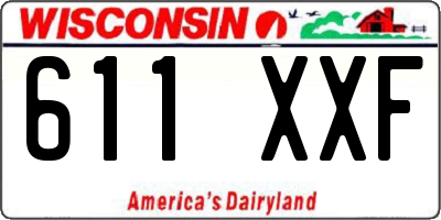 WI license plate 611XXF