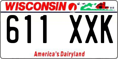 WI license plate 611XXK