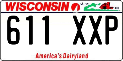 WI license plate 611XXP