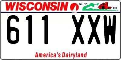 WI license plate 611XXW