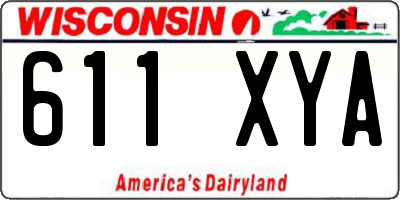 WI license plate 611XYA