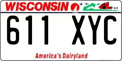 WI license plate 611XYC