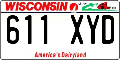 WI license plate 611XYD