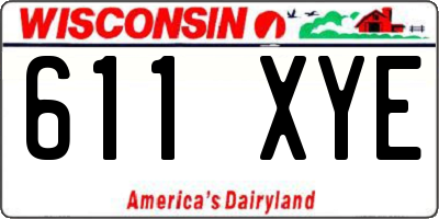 WI license plate 611XYE