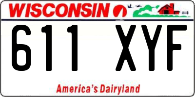 WI license plate 611XYF