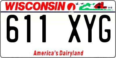WI license plate 611XYG