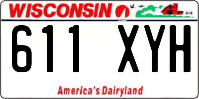 WI license plate 611XYH
