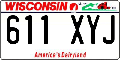 WI license plate 611XYJ