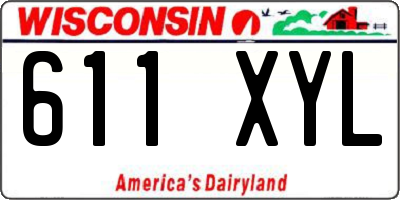 WI license plate 611XYL