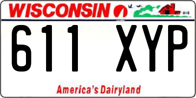 WI license plate 611XYP