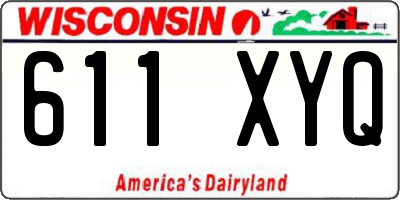 WI license plate 611XYQ