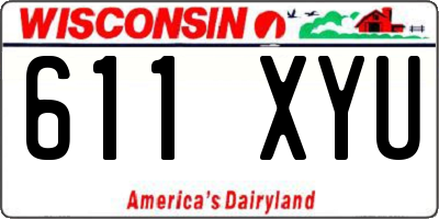 WI license plate 611XYU