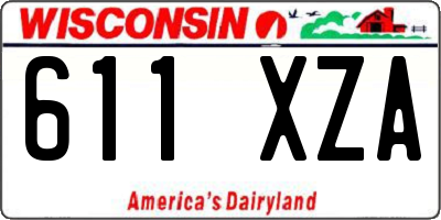 WI license plate 611XZA