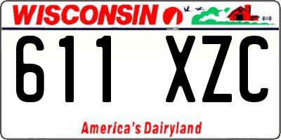 WI license plate 611XZC