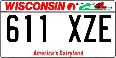 WI license plate 611XZE