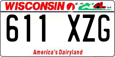 WI license plate 611XZG