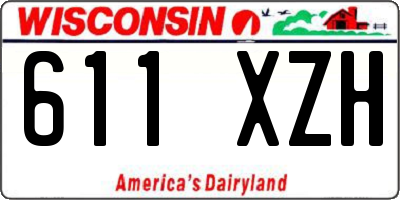 WI license plate 611XZH