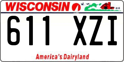 WI license plate 611XZI