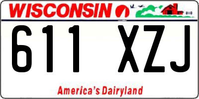 WI license plate 611XZJ