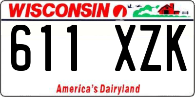 WI license plate 611XZK