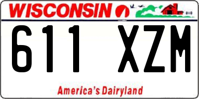 WI license plate 611XZM