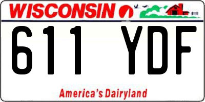 WI license plate 611YDF