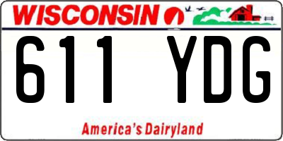WI license plate 611YDG