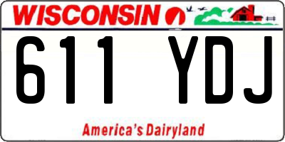 WI license plate 611YDJ